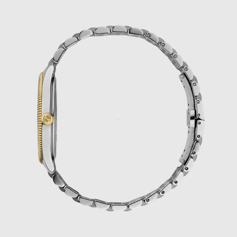 GUCCI,G-Timeless 36mm,36mm,Yellow Gold,Stainless Steel,Blue,Quartz,Sapphire,Crystal Glass,Round,717877 I8600 8592