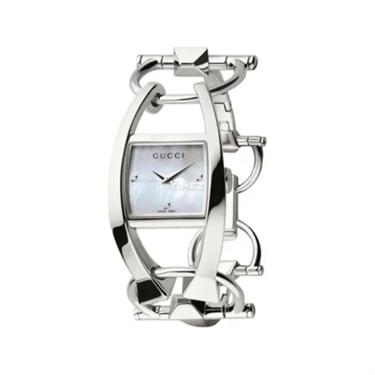 GUCCI,Chiodo 21mm,21mm,Stainless Steel,White,Quartz,Sapphire,Square,YA123502