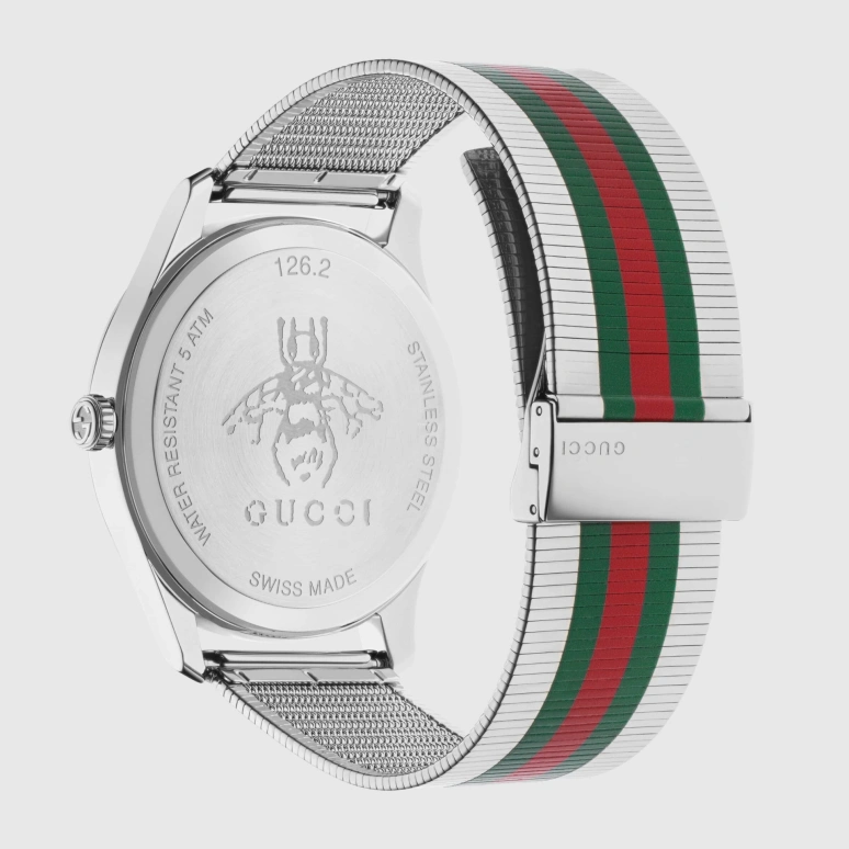 GUCCI,G-Timeless 42mm,42mm,Stainless Steel,Silver,Quartz,Sapphire,Crystal Glass,Round,584164 I1600 8460