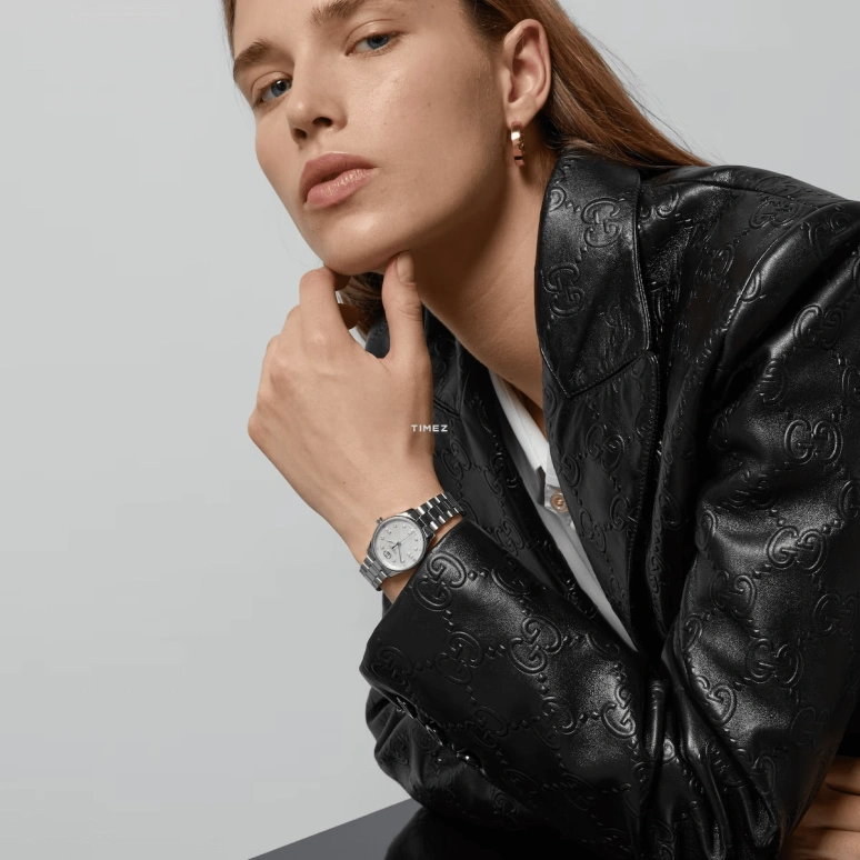 GUCCI,G-Timeless 29mm,29mm,Stainless Steel,White,Quartz,Sapphire,Crystal Glass,Round,783408 I1610 8638