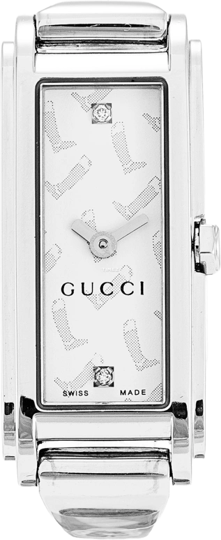 GUCCI,Gucci 12mm,12mm,Stainless Steel,White,Sapphire,Crystal Glass,YA109504