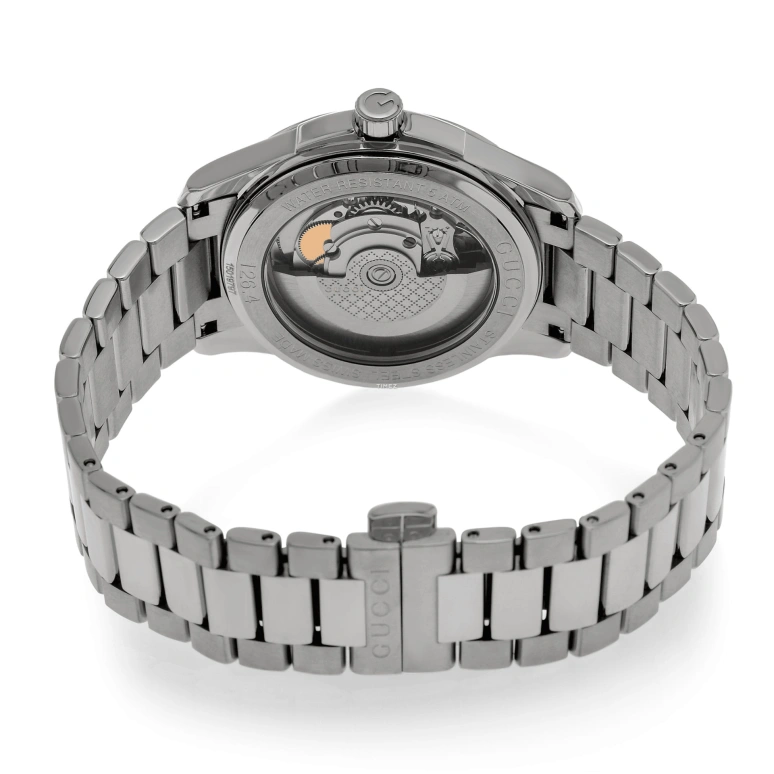 GUCCI,G-Timeless 38mm,38mm,Stainless Steel,Coffee,Brown,Automatic,Day,Sapphire,YA126431