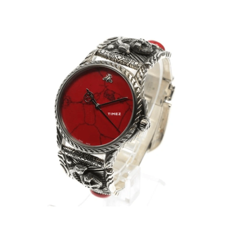 GUCCI,Gucci 38mm,38mm,Stainless Steel,Red,Quartz,Sapphire,Round,YA1264011