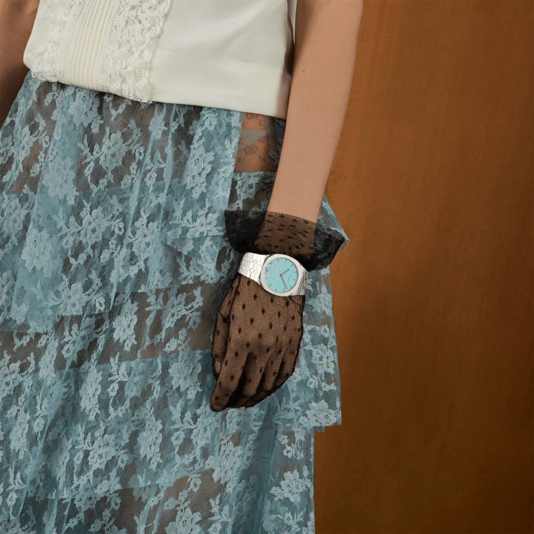 GUCCI,Gucci 25H 38mm,38mm,Stainless Steel,Green,Quartz,Sapphire,Crystal Glass,Other,704381 I1600 8605