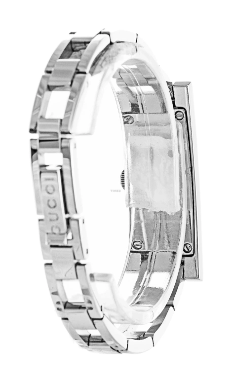 GUCCI,Gucci 17mm,17mm,Stainless Steel,White,Quartz,Sapphire,Crystal Glass,Rectangular,YA110516