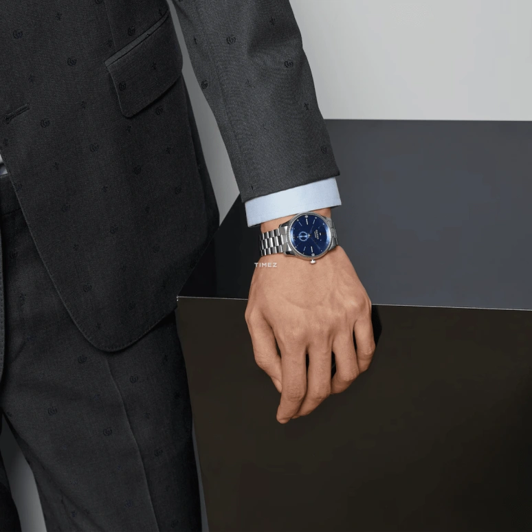 GUCCI,G-Timeless 40mm,40mm,Stainless Steel,Blue,Automatic,Sapphire,Crystal Glass,Round,783402 I1600 8605