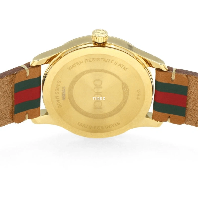 GUCCI,G-Timeless 38mm,38mm,Stainless Steel,Red,Coffee,Brown,Quartz,Sapphire,Crystal Glass,Round,529694 I86A0 8587