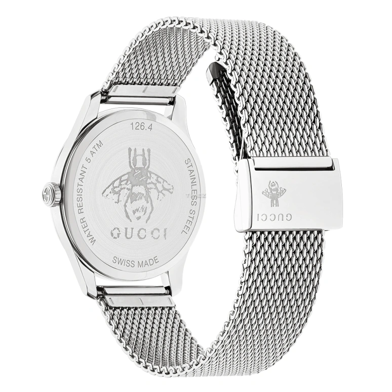 GUCCI,G-Timeless 36mm,36mm,Stainless Steel,White,Quartz,Day,Sapphire,YA1264094