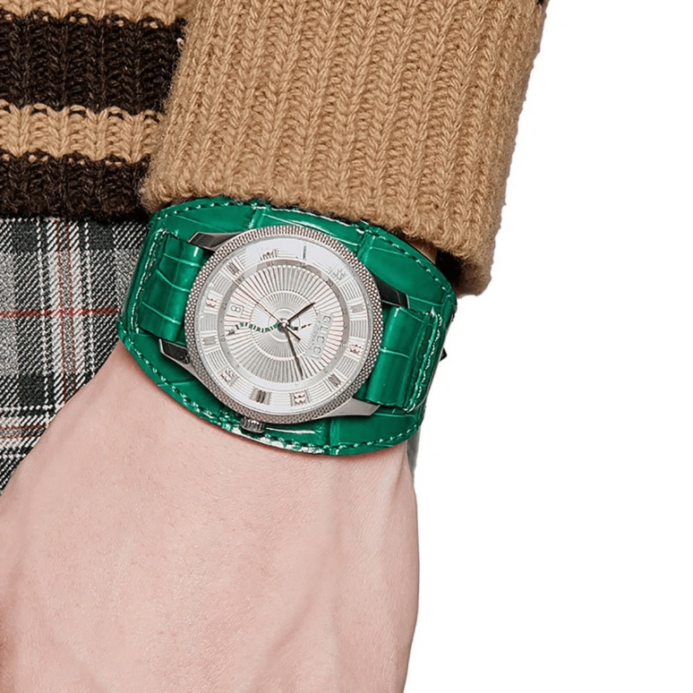 GUCCI,Other 40mm,40mm,Stainless Steel,Silver,Automatic,Day,Dule Time,YA126344