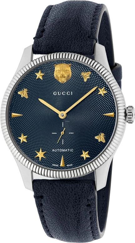 GUCCI,G-Timeless 40mm,40mm,Stainless Steel,Blue,Automatic,Sapphire,Crystal Glass,YA126347