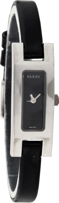 GUCCI,Gucci 12mm,12mm,Stainless Steel,Black,Quartz,Sapphire,Crystal Glass,Square,YA039526