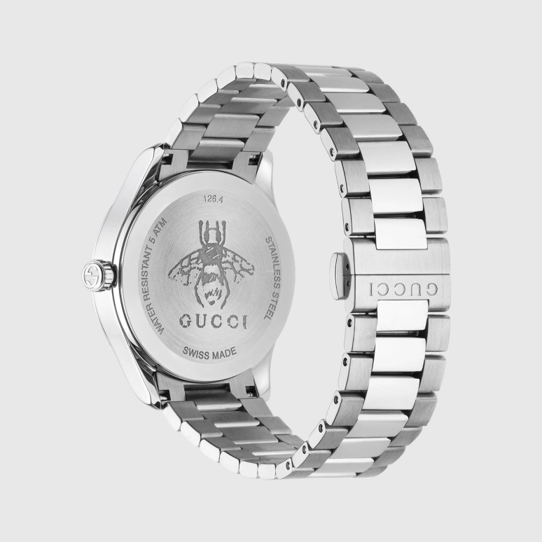 GUCCI,G-Timeless 38mm,38mm,Stainless Steel,Black,Automatic,Sapphire,YA1264029