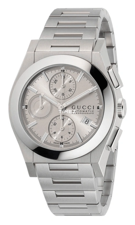 GUCCI,Pantheon 44mm,44mm,Stainless Steel,Silver,Automatic,Chronograph,Day,185623 I1630 8462