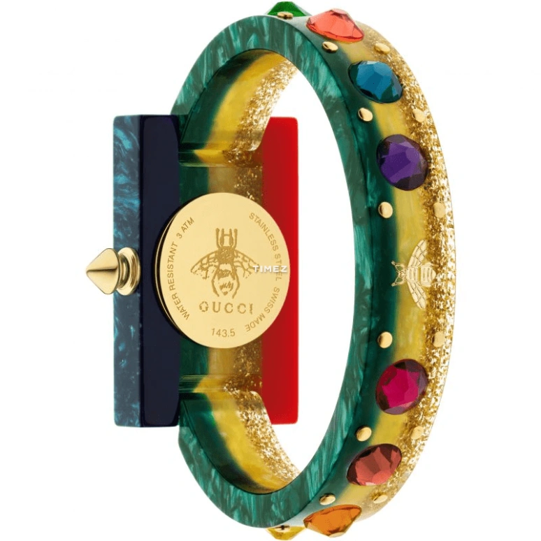 GUCCI,Other 24x40mm,24x40mm,Silicone,White,Quartz,Hardlex,Round,YA143520