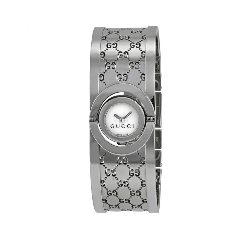 GUCCI,Other 16mm,16mm,Stainless Steel,White,Quartz,Sapphire,Crystal Glass,Round,YA112510