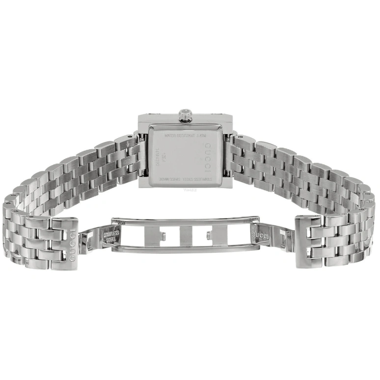 GUCCI,G-Frame 19x24mm,19x24mm,Stainless Steel,Pink,Quartz,Sapphire,Rectangular,YA128401