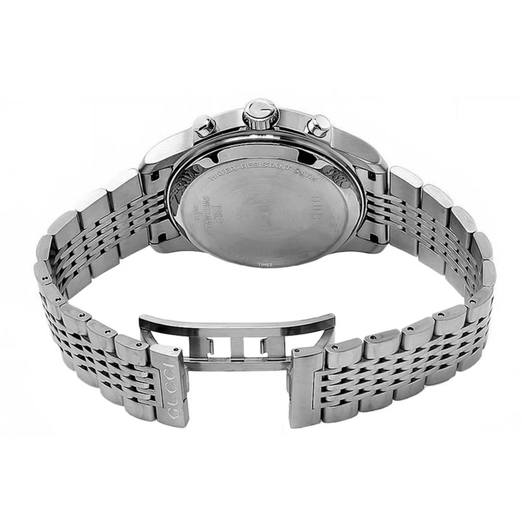 GUCCI,Gucci 44mm,44mm,Stainless Steel,Black,Automatic,Chronograph,Day,YA126214