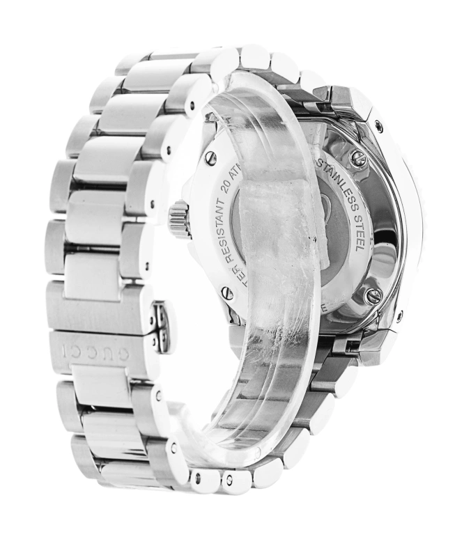 GUCCI,Gucci 32mm,32mm,Stainless Steel,Black,Quartz,Day,Sapphire,YA136403