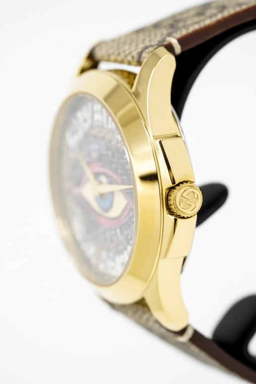 GUCCI,G-Timeless 38mm,38mm,Stainless Steel,Coffee,Brown,Quartz,Hardlex,Round,YA1264022