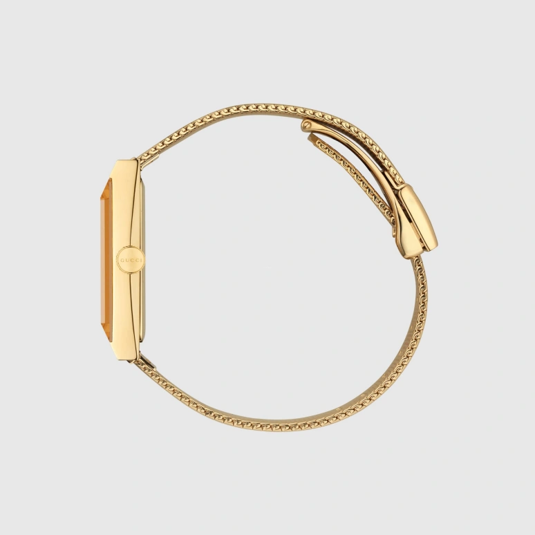 GUCCI,G-Frame 21x34mm,21x34mm,Stainless Steel,Yellow Gold,Gold,Closed,YA147410