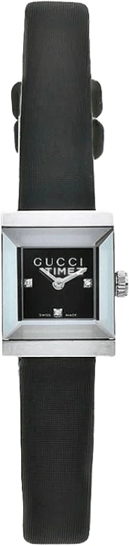 GUCCI,Gucci 14mm,14mm,Stainless Steel,Black,Quartz,Sapphire,Crystal Glass,Square,YA128503