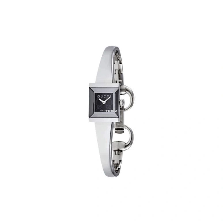 GUCCI,Gucci 14x14mm,14x14mm,Stainless Steel,Black,Quartz,Sapphire,Crystal Glass,Square,YA128512