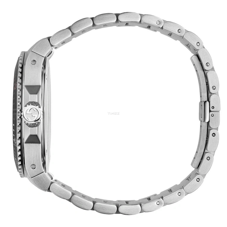 GUCCI,Gucci 45mm,45mm,Stainless Steel,Black,Quartz,Day,Sapphire,Crystal Glass,YA136208A