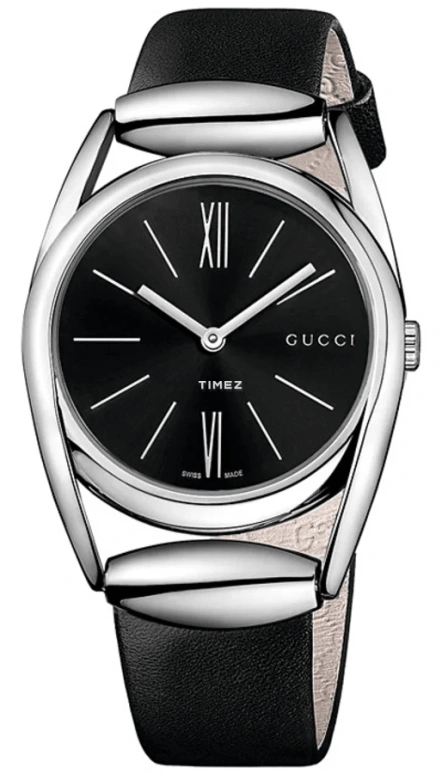 GUCCI,Gucci 34mm,34mm,Stainless Steel,Black,Quartz,Sapphire,Round,YA139401