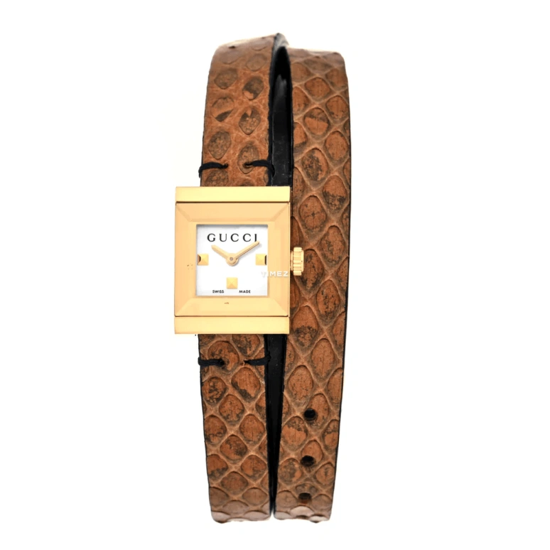 GUCCI,G-Frame 14x18mm,14x18mm,Stainless Steel,White,Quartz,Sapphire,Crystal Glass,Square,YA128523