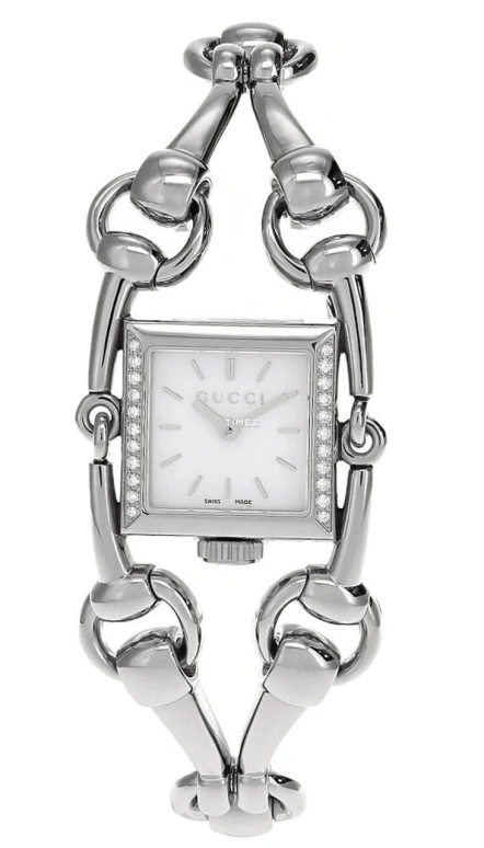 GUCCI,Gucci 25mm,25mm,Stainless Steel,White,Quartz,Sapphire,Square,YA116505