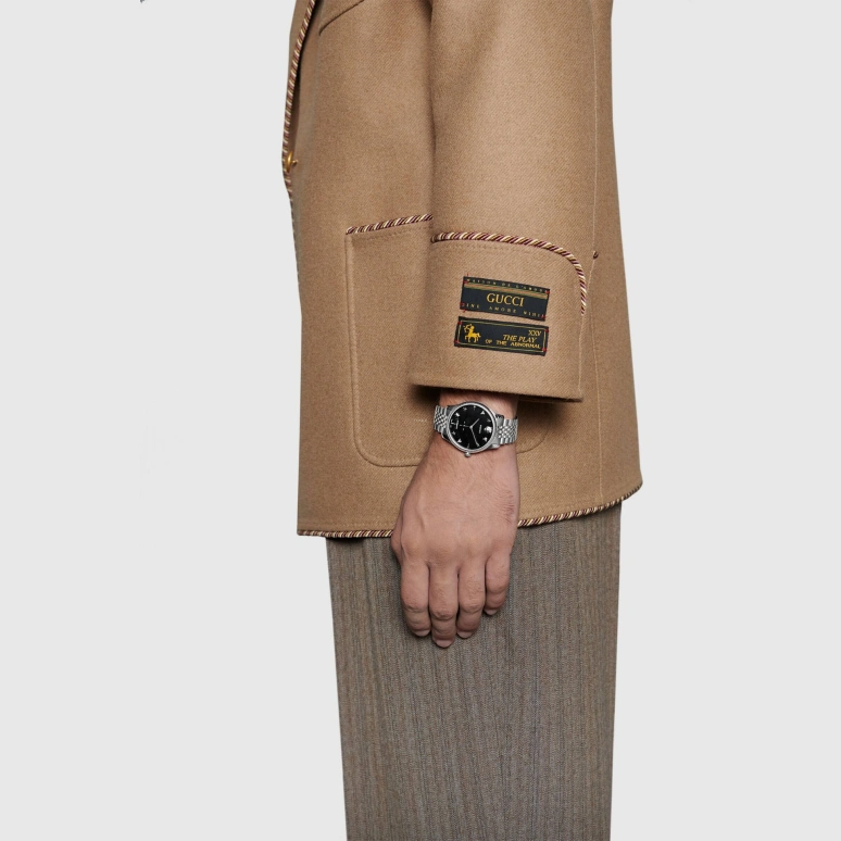 GUCCI,G-Timeless 40mm,40mm,Stainless Steel,Black,Automatic,Sapphire,Crystal Glass,Round,609929 I1600 8489