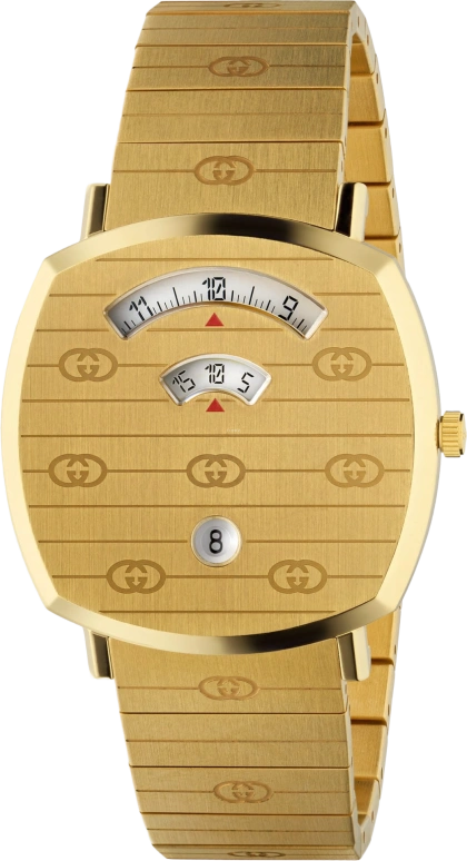 GUCCI,Grip 38mm,38mm,Yellow Gold,Gold,Sapphire,Crystal Glass,YA157409