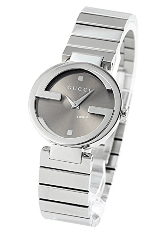 GUCCI,Interlocking 29mm,29mm,Stainless Steel,Coffee,Brown,Quartz,Sapphire,Crystal Glass,Round,YA133506