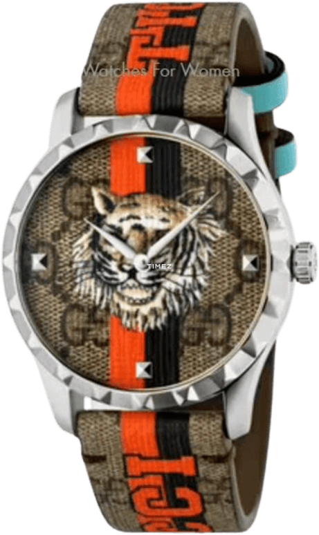 GUCCI,G-Timeless 38mm,38mm,Stainless Steel,Cream,Sapphire,Closed,YA1264186