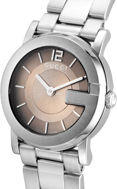 GUCCI,Gucci 27mm,27mm,Stainless Steel,Bronze,Copper,Quartz,Round,Silver,YA101516