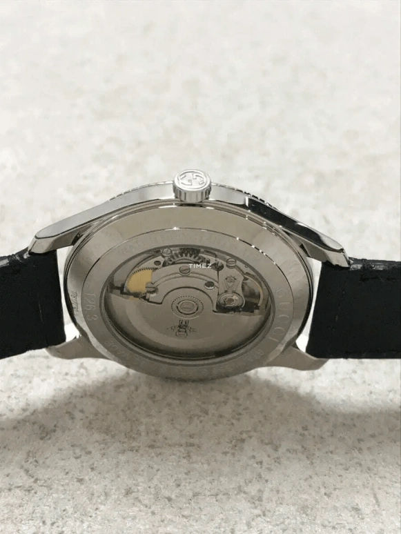 GUCCI,Other 40mm,40mm,Stainless Steel,Silver,Automatic,Day,Sapphire,Crystal Glass,YA126338