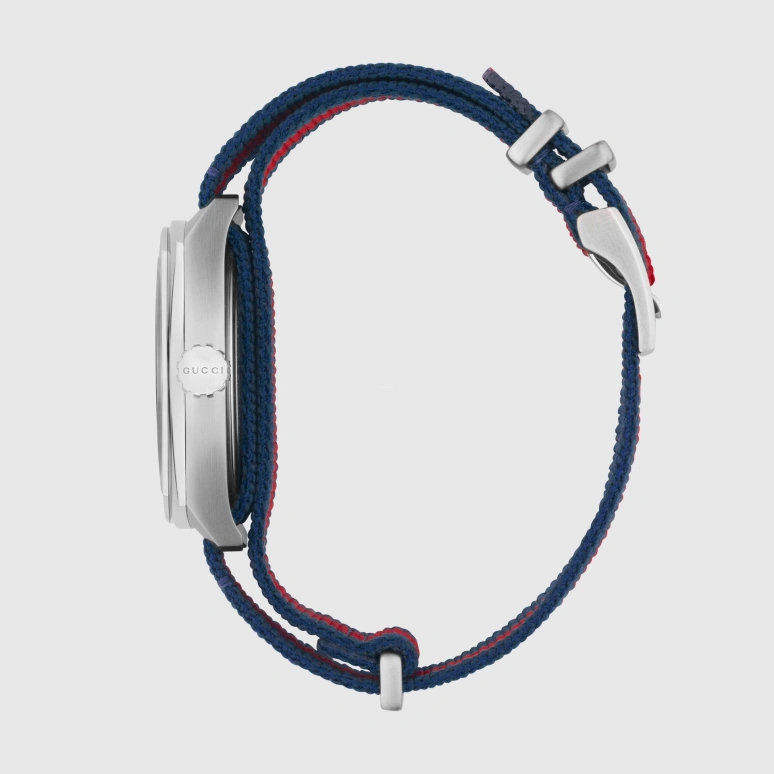 GUCCI,Other 41mm,41mm,Stainless Steel,Blue,Quartz,Day,Sapphire,446008 I1820 8461