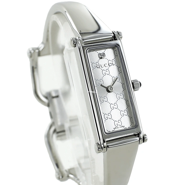 GUCCI,Gucci ,Stainless Steel,Silver,Quartz,Sapphire,Rectangular,YA015563