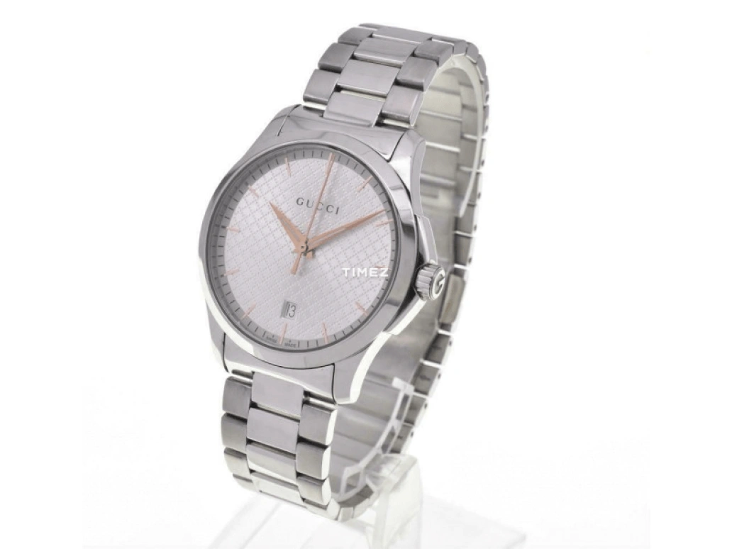 GUCCI,Gucci 39mm,39mm,Stainless Steel,Silver,Quartz,Day,Sapphire,YA1264052