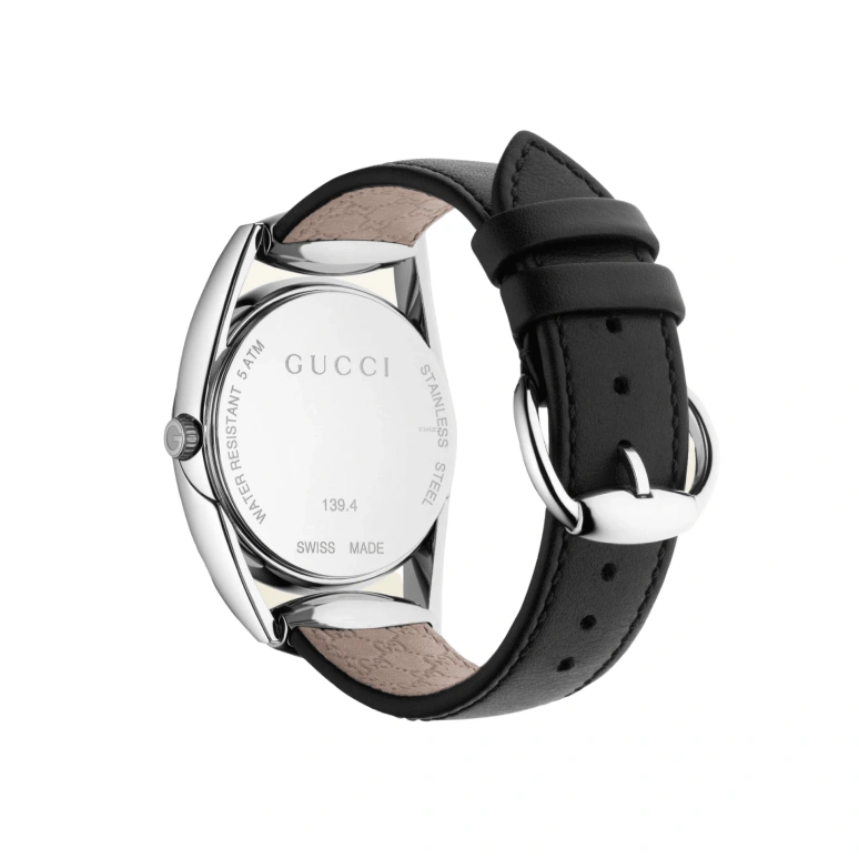 GUCCI,Gucci 34mm,34mm,Stainless Steel,Black,Quartz,Sapphire,Round,YA139401