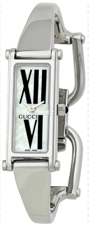 GUCCI,Gucci 12mm,12mm,Stainless Steel,White,Quartz,Sapphire,Rectangular,YA015542
