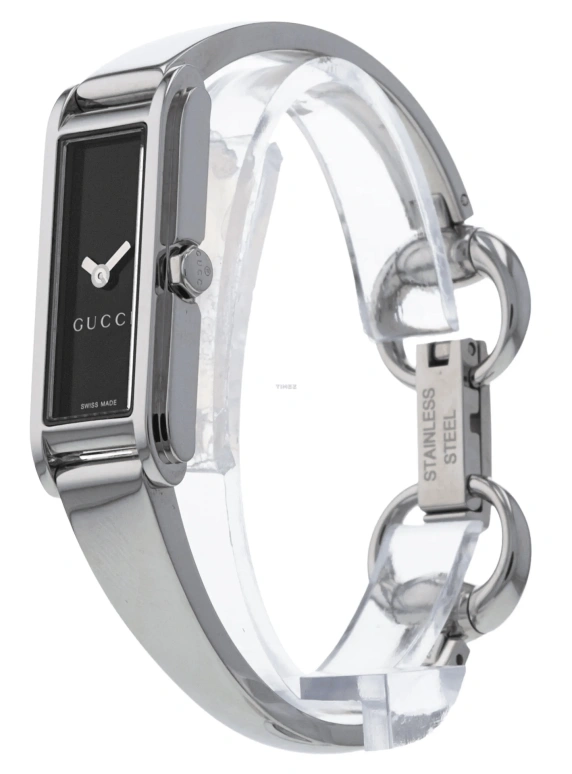 GUCCI,Gucci 22mm,22mm,Stainless Steel,Black,Quartz,Sapphire,Rectangular,YA109515