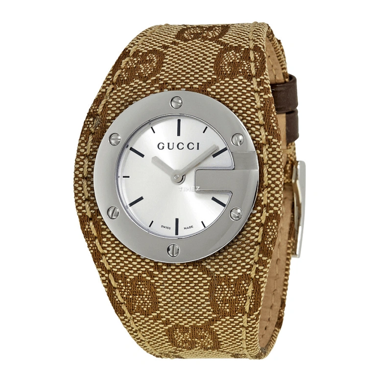 GUCCI,Gucci 30mm,30mm,Stainless Steel,Silver,Quartz,Sapphire,Crystal Glass,Round,YA104503