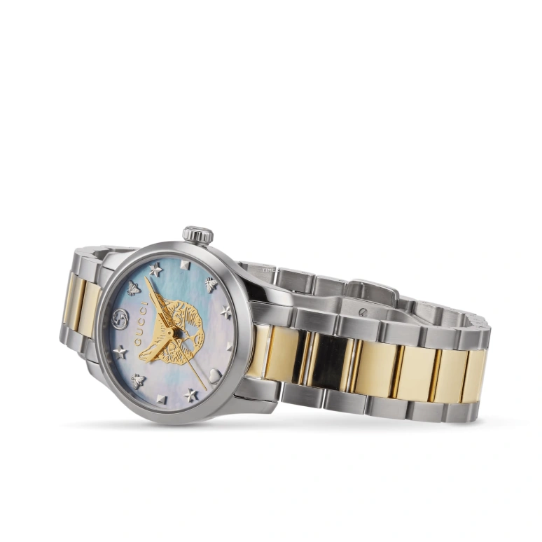 GUCCI,G-Timeless 27mm,27mm,Stainless Steel,Blue,Quartz,Sapphire,Crystal Glass,Round,YA1265011