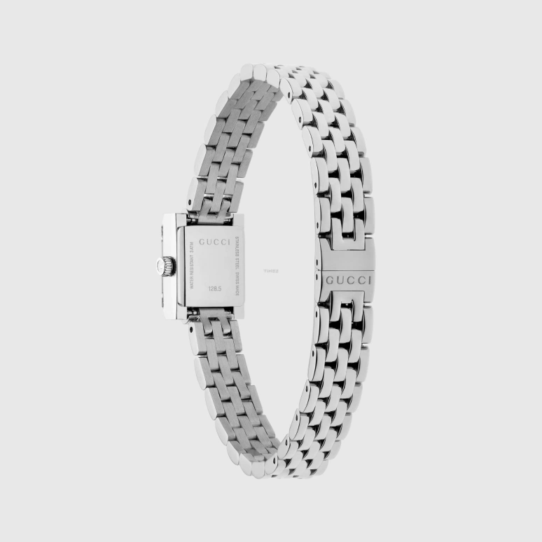 GUCCI,G-Frame 14x18mm,14x18mm,Stainless Steel,Pink,Quartz,Sapphire,Crystal Glass,Square,817099 I16F0 8591