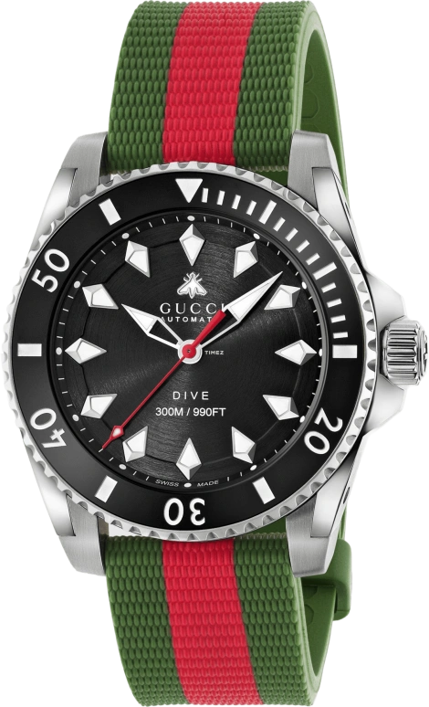 GUCCI,Gucci Dive 40mm,40mm,Stainless Steel,Black,Automatic,Sapphire,Crystal Glass,Round,750529 IC4A0 8489