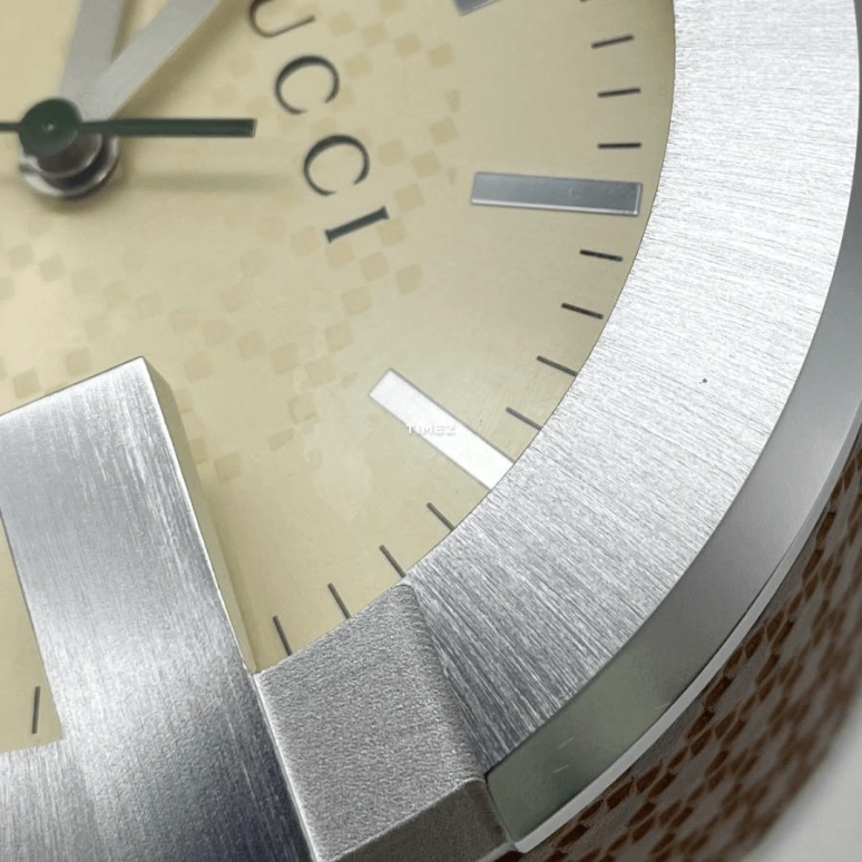 GUCCI,Gucci 100mm,100mm,Stainless Steel,Beige,Quartz,Sapphire,Round,YC210005
