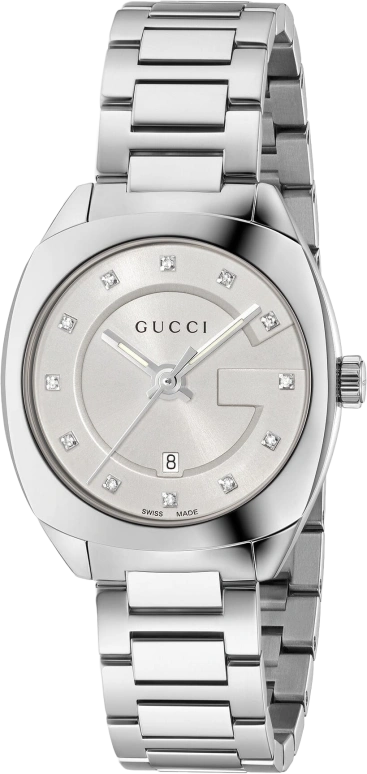 GUCCI,Other 29mm,29mm,Stainless Steel,White,Sapphire,Crystal Glass,YA142504