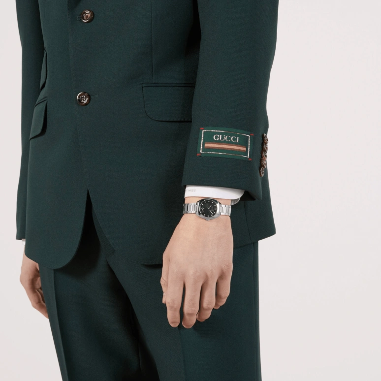 GUCCI,GG2570 29mm,29mm,Stainless Steel,Silver White,Quartz,Sapphire,Round,446093 I1600 1402