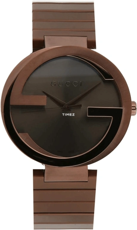 GUCCI,Gucci 42mm,42mm,Stainless Steel,Black,Brown,Quartz,Sapphire,Crystal Glass,Round,YA133211